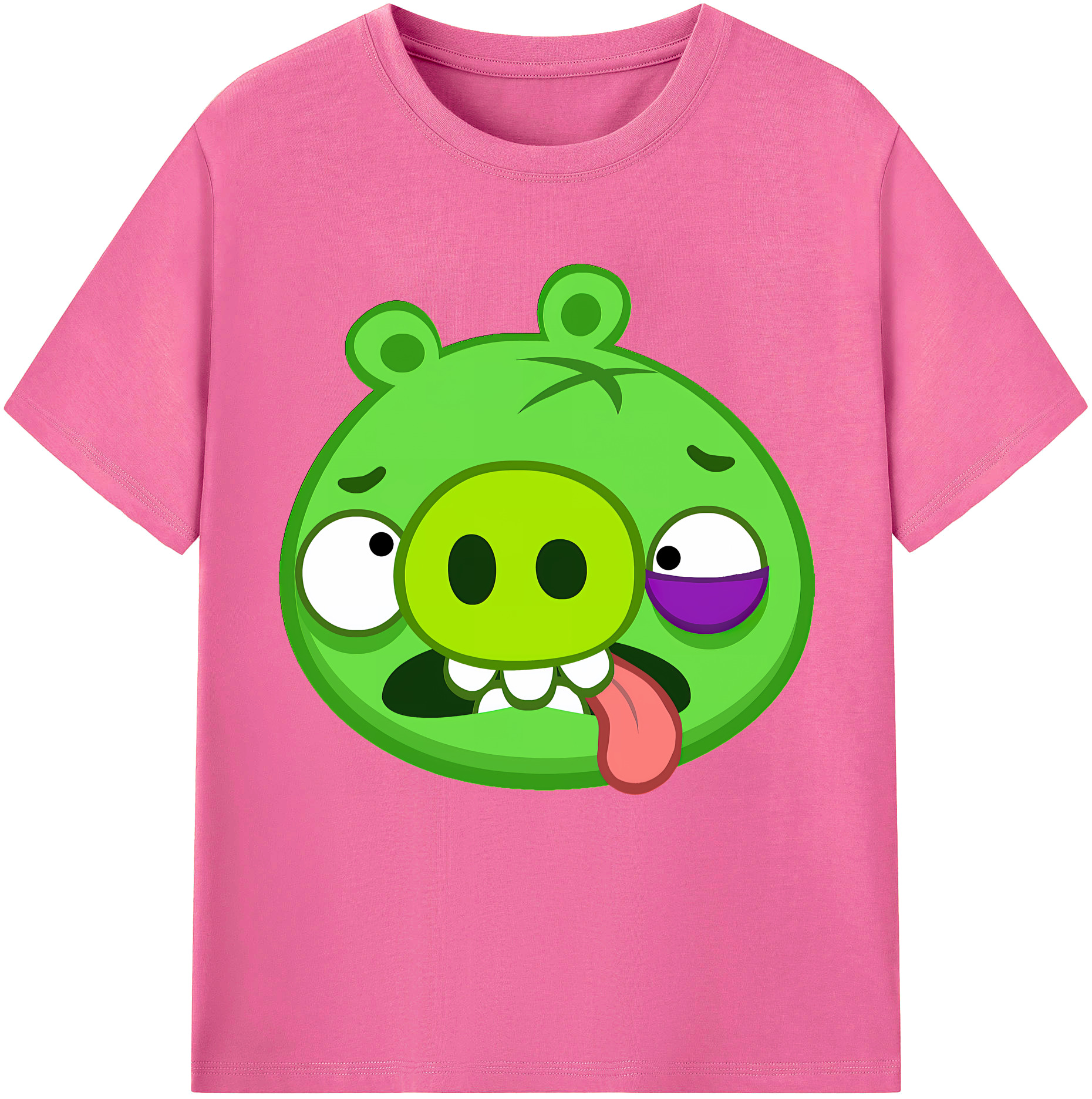 （画像用） Angry Birds アングリーバード レディースカジュアルプリントTシャツ（綿100％）